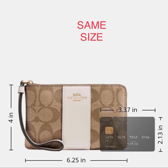 SOLD Coach Snowflake Corner Zip Wristlet in Signature Canvas - Picture 3 of 12